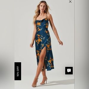 GAIA FLORAL MIDI DRESS